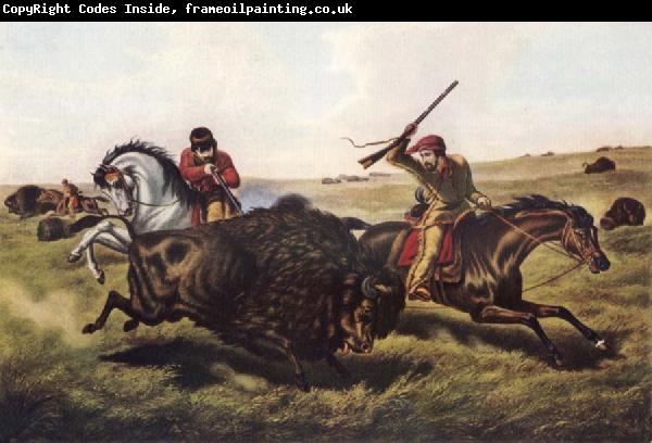 Tait Arthur Fitzwilliam Life on the Prairie-The Buffalo Hunt